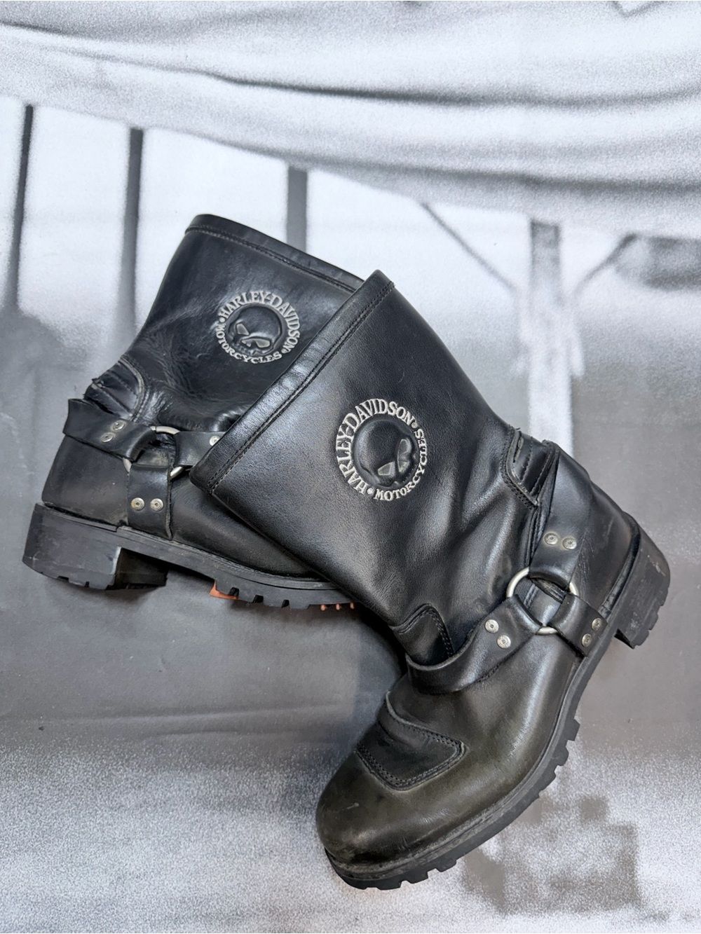 Harley-Davidson Willie G Skull Emblem Men’s Sz 10.5 Harness Moto Boots - Picture 8 of 8